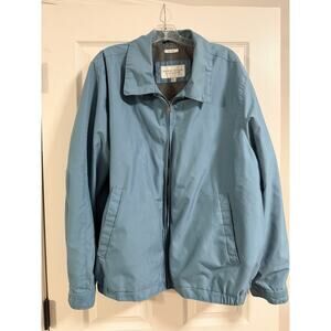 Mens Perry Ellis Portfolio Microfiber Blue Lightweight Lined Jacket -XXL